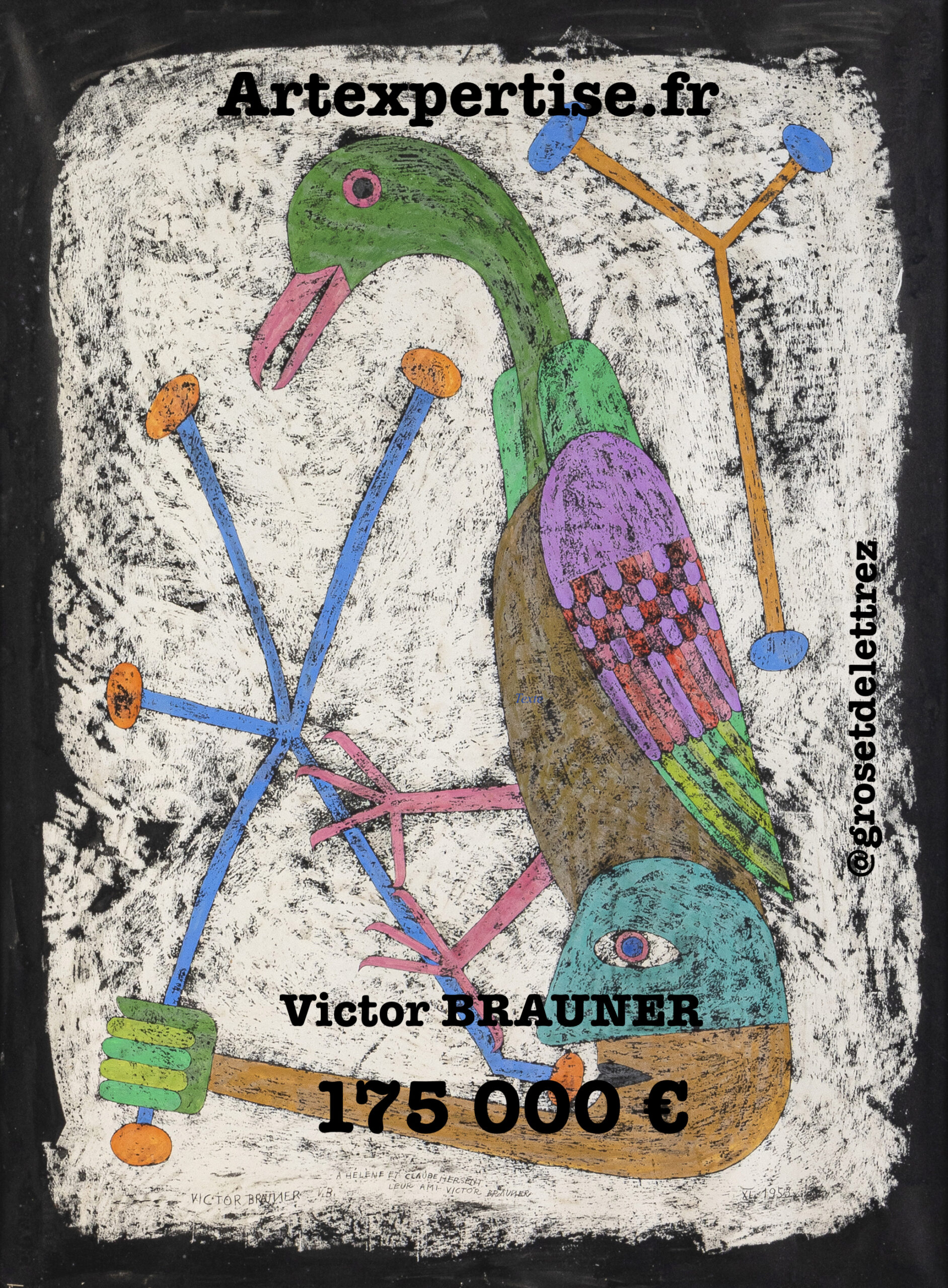 Victor Brauner : Résultat de vente aux enchères